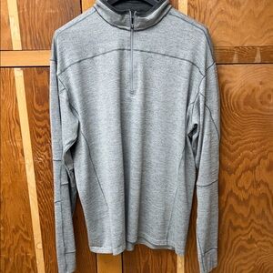 Kuhl Men's Heather Gray Warm Wicking Zip-Up long sleeve